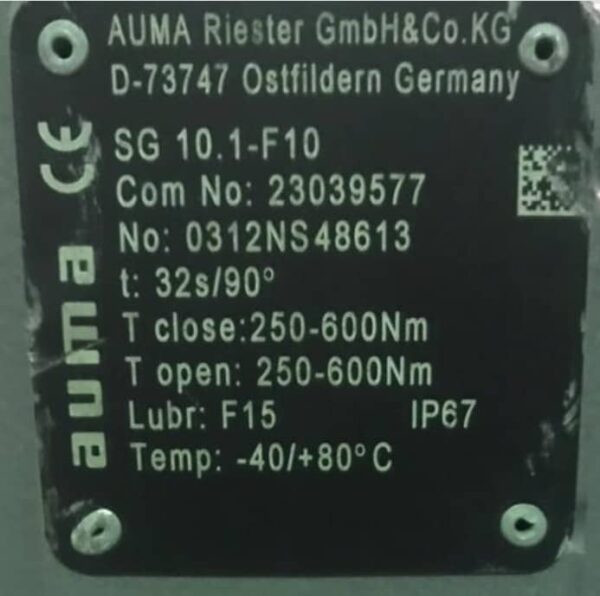 اکچیوتر آیوما آلمان Actuators AUMA مدلSA 07 - Image 4