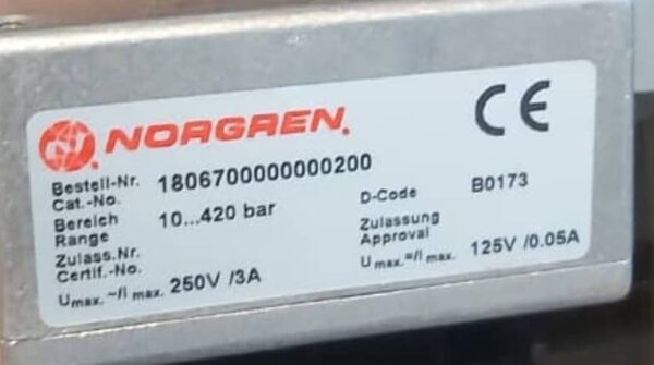 سوییچ فشار نورگرن Pressure switch norgren 180670000000200